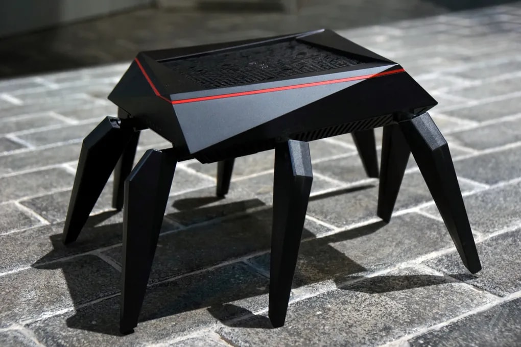 Asus branded networking equipment on a desk