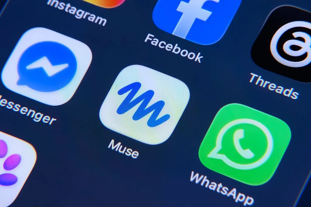 Meta Muse AI application logo and smartphone interface