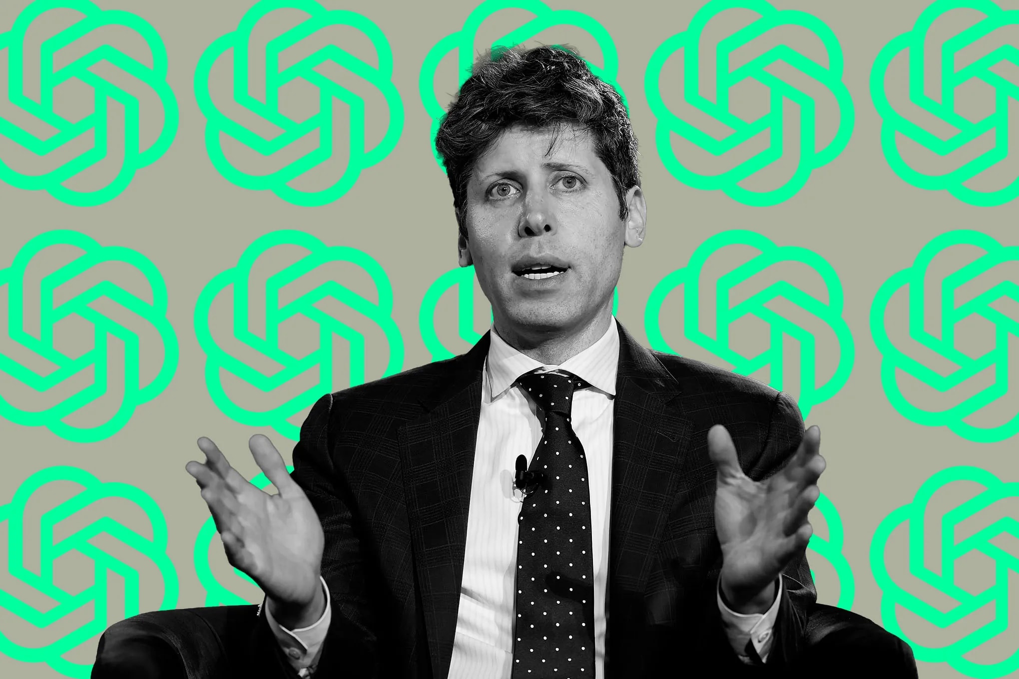 Sam Altman speaking at a conference