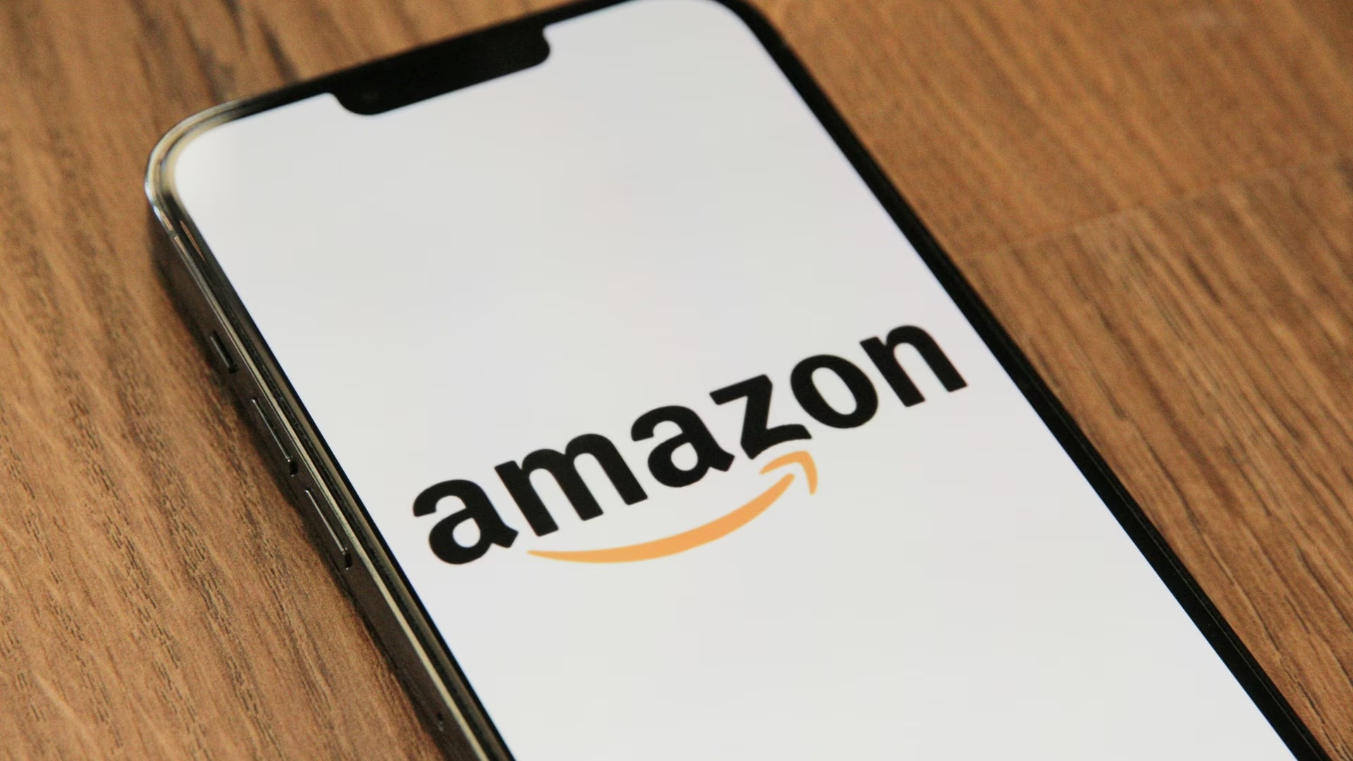 Amazon logo on a digital background