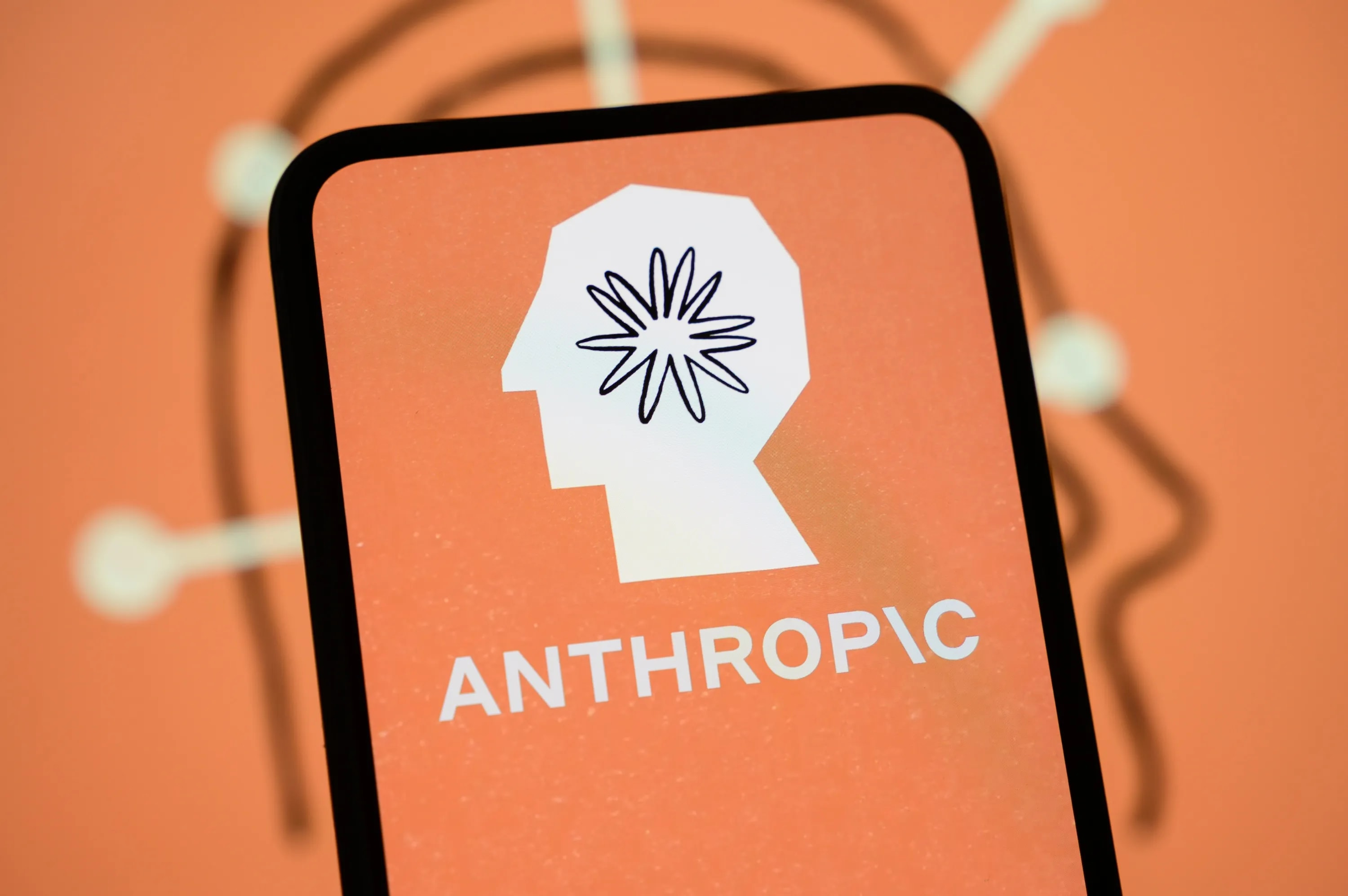 Anthropic logo and AI technology concept