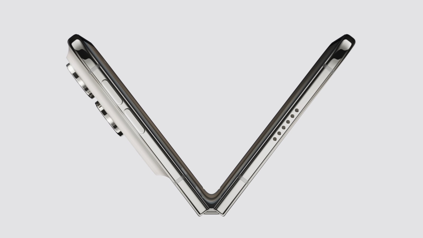 Apple logo displayed on a modern manufacturing facility background