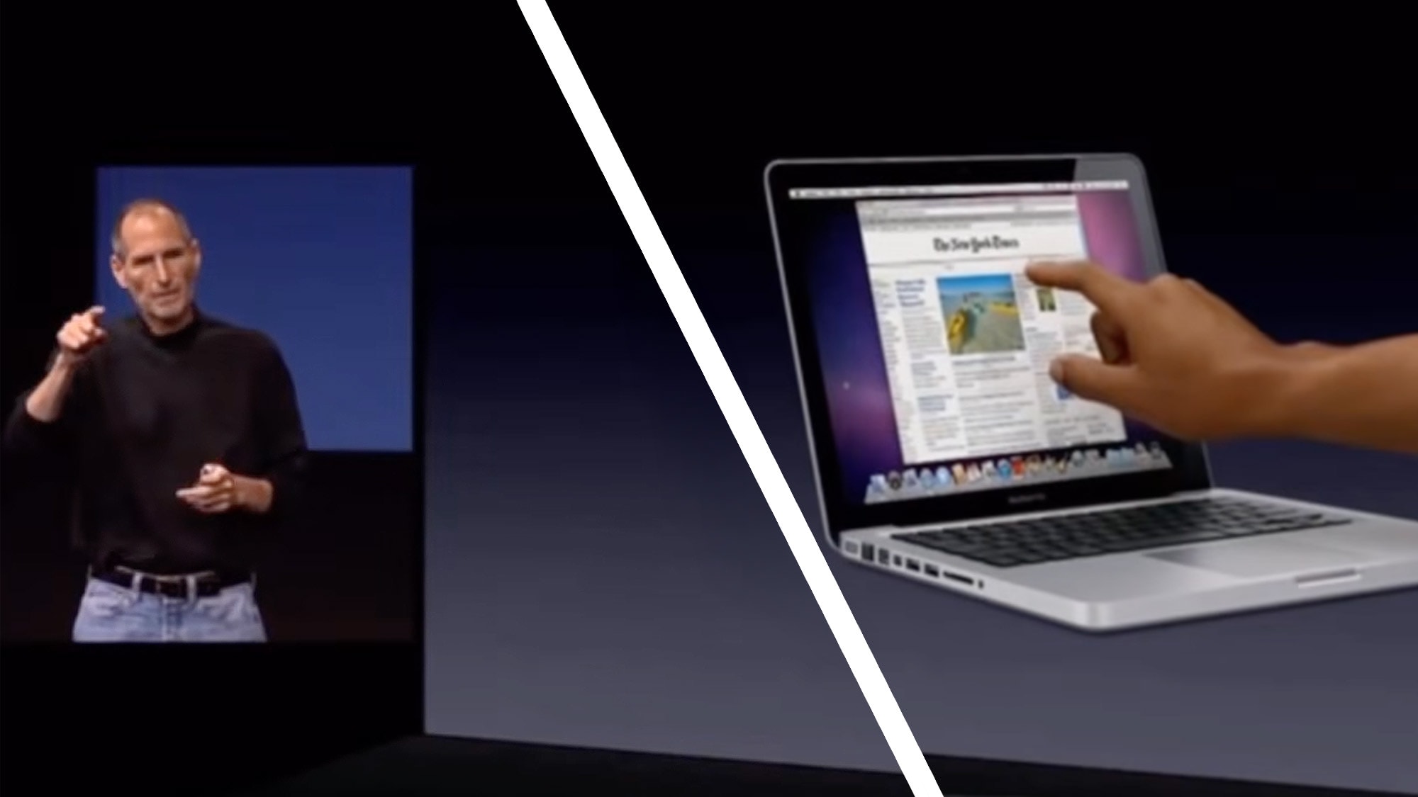 Apple-ის ახალი MacBook-ის კონცეპტუალური გამოსახულება სენსორული ეკრანით