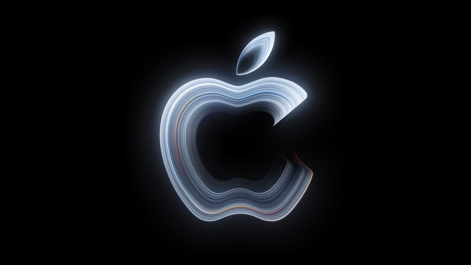 Apple logo on a sleek background representing the upcoming Pro and Tell event.