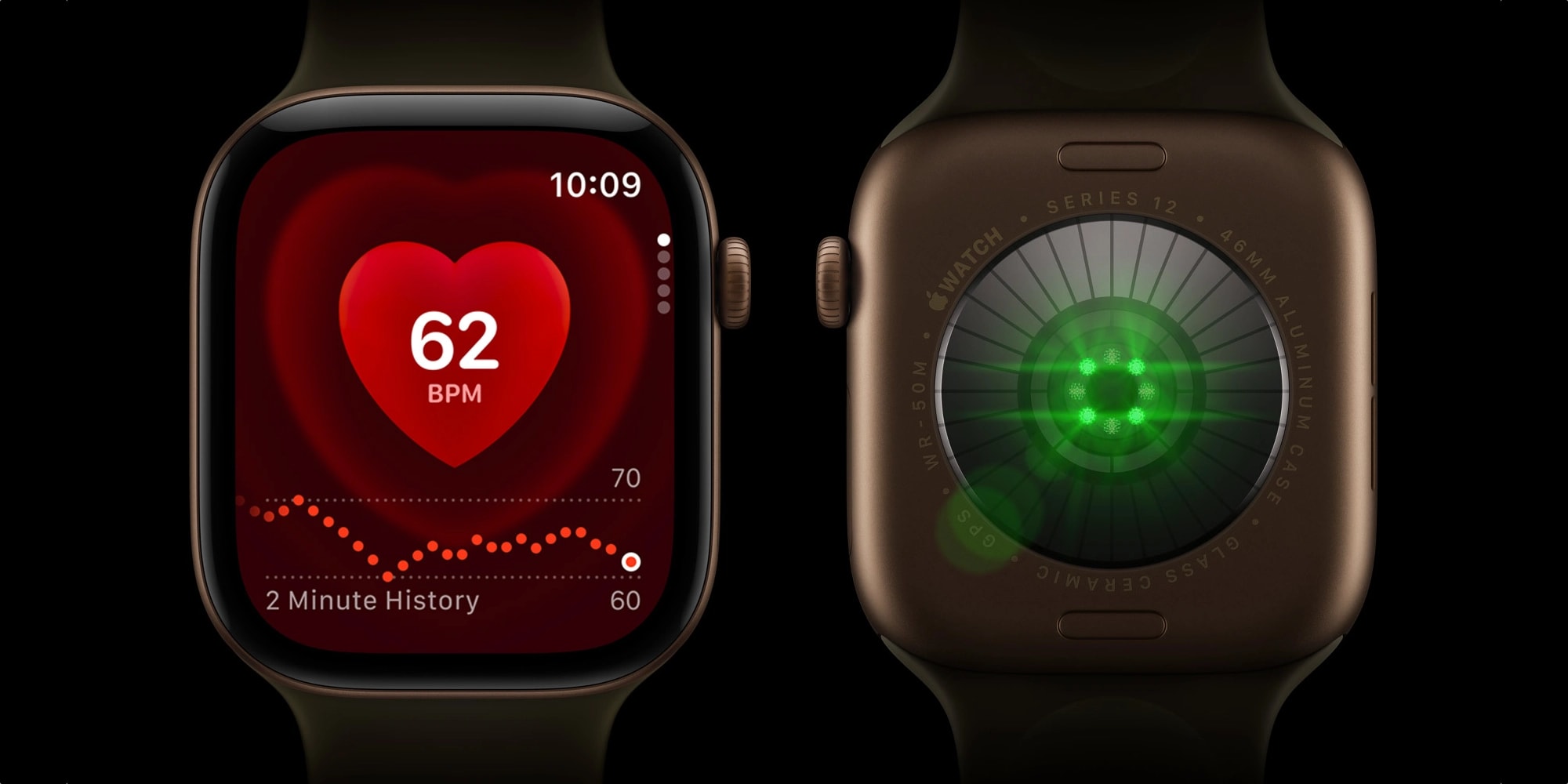 Apple Watch-ის ეკრანი ჯანმრთელობის მონაცემებით