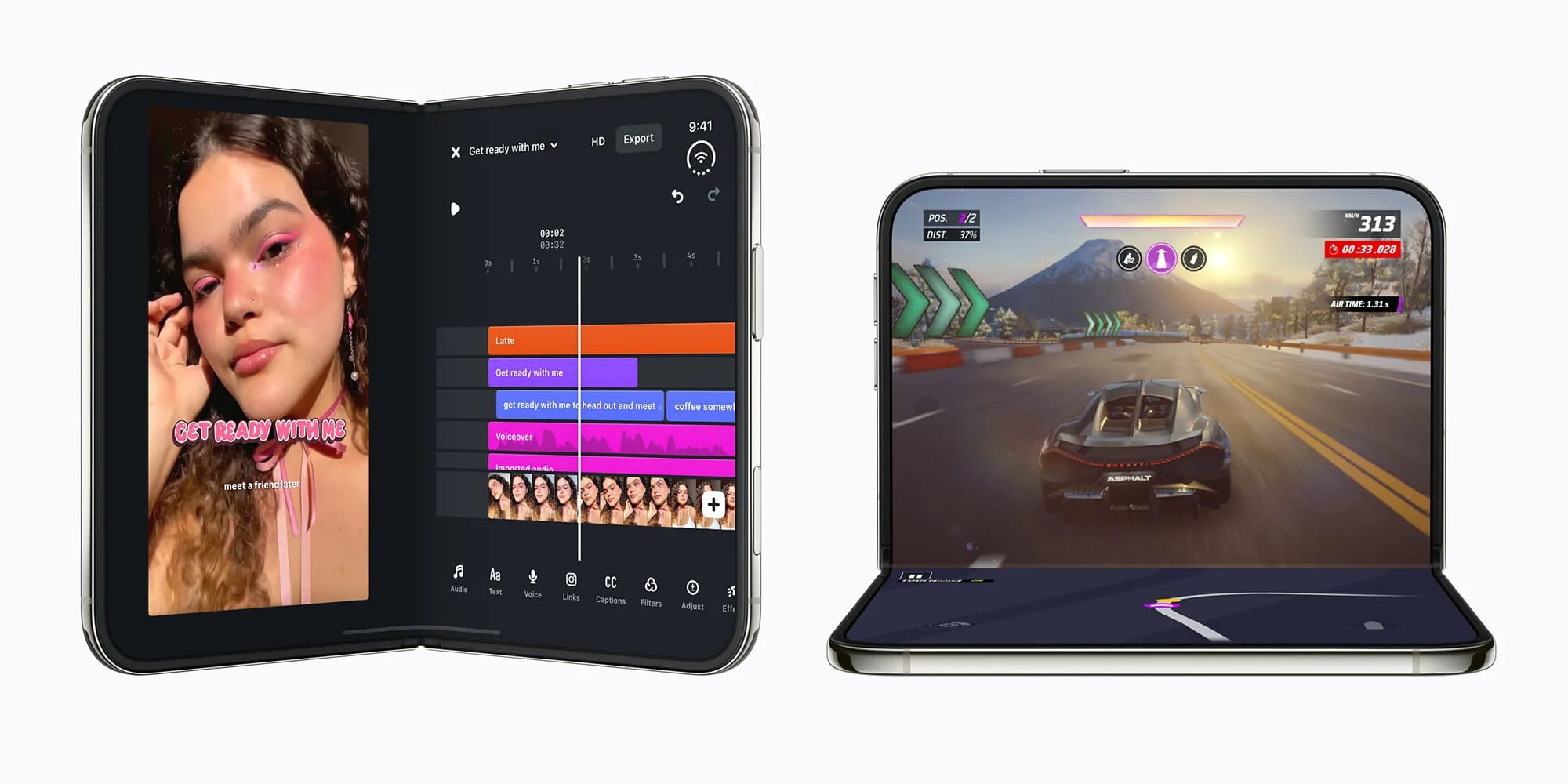 Apple says developers are showing 'incredible' support for the iPhone Duo | Photo shows two optimized apps on the iPhone Duo side by side