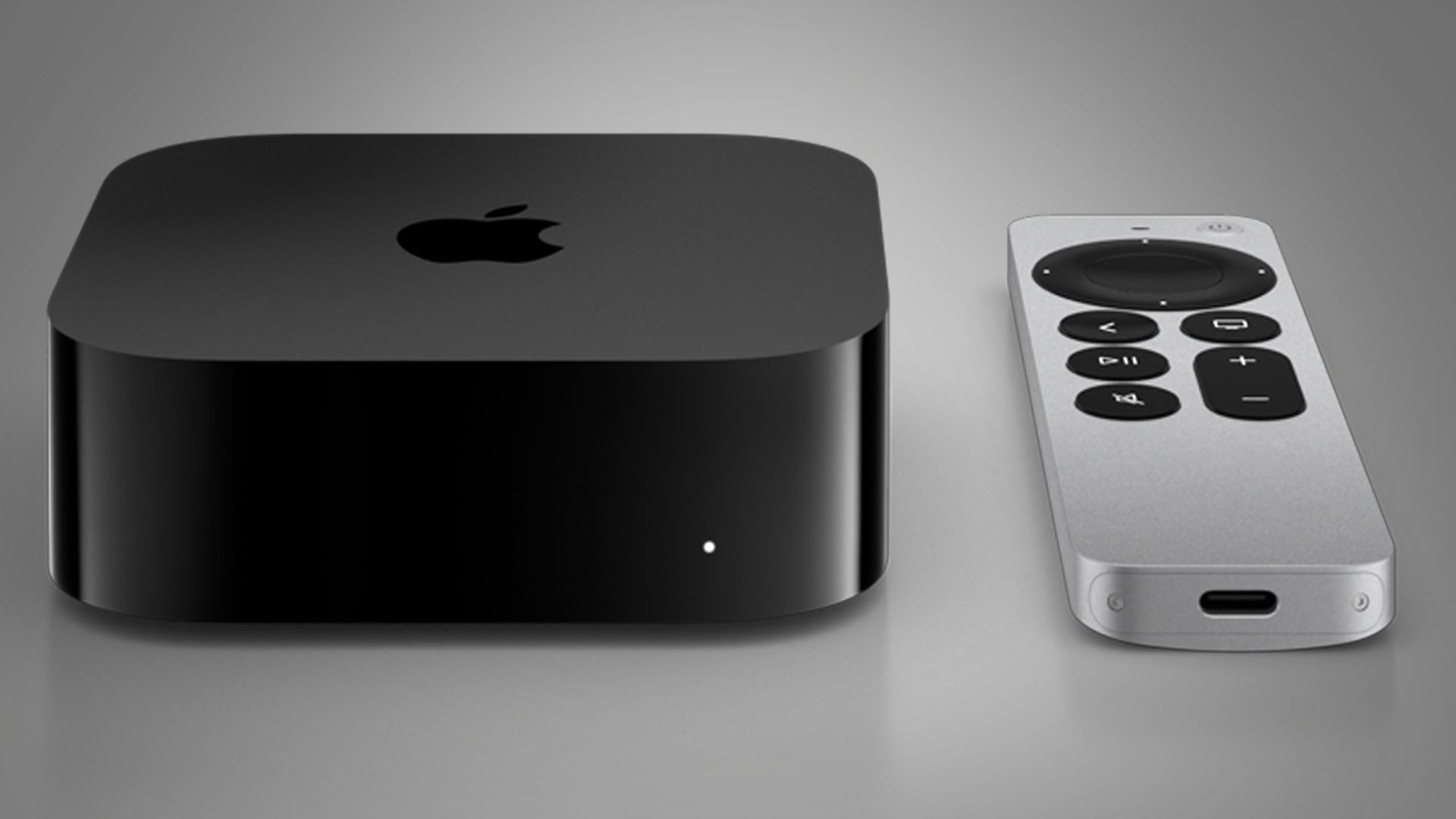 Apple TV 4K მოწყობილობა კაბელებით დაკავშირებული