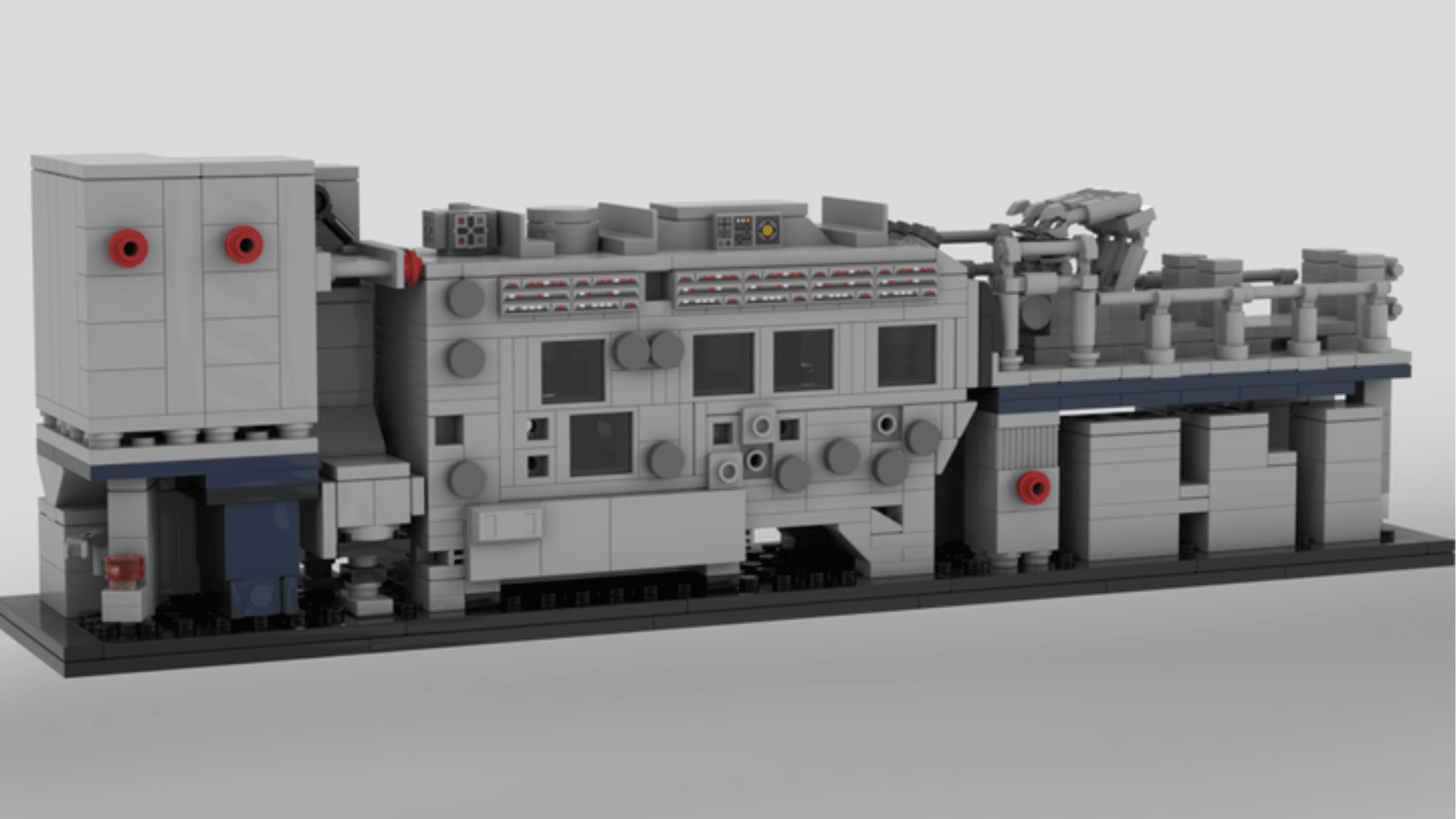 ASML-ის TWINSCAN EXE:5000-ის Lego-ს რეპლიკა მაგიდაზე