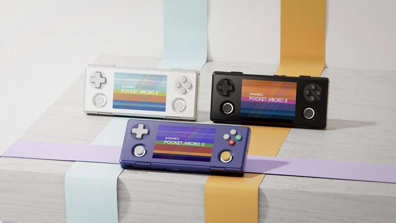 AYANEO portable gaming console held in hands