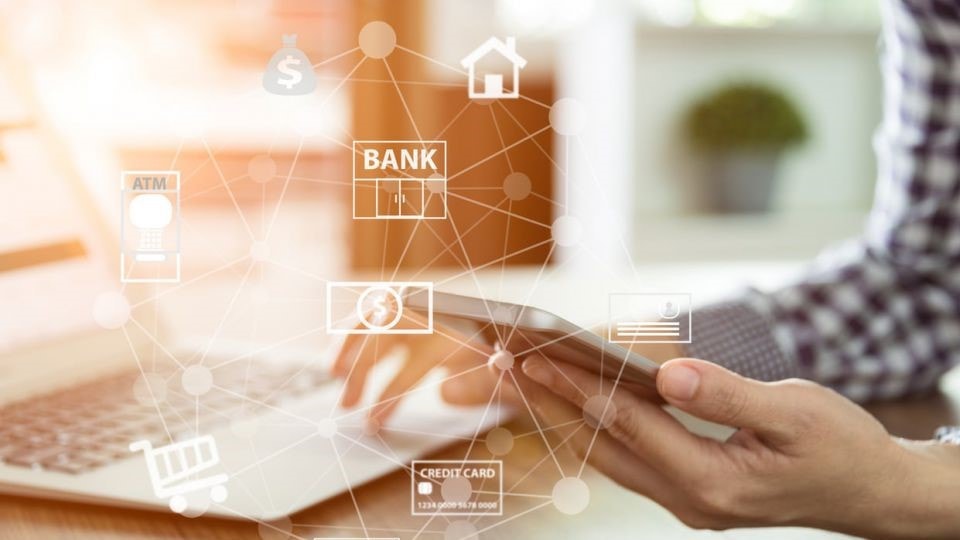A digital representation of AI and banking security