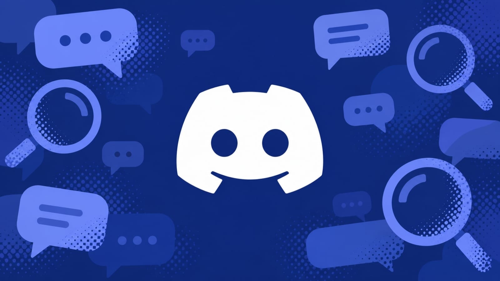 Discord logo on a digital background