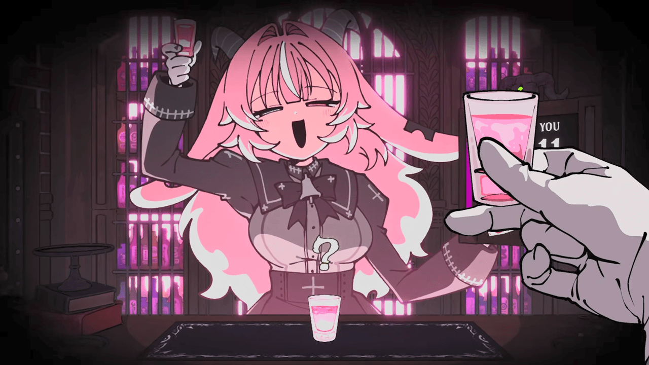 A visual representation of the game Drunken Goddess Reflux featuring anime-style aesthetics.
