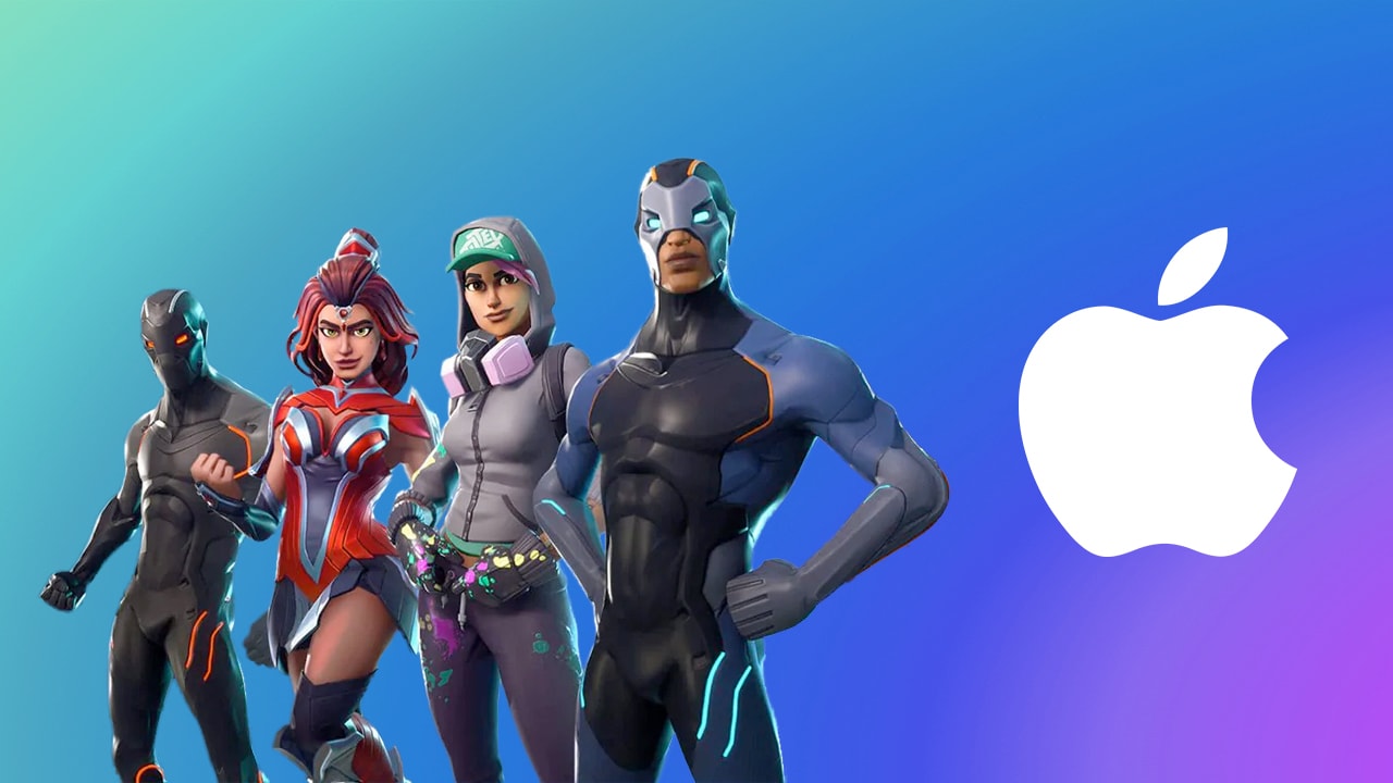 Fortnite game logo on a mobile device screen