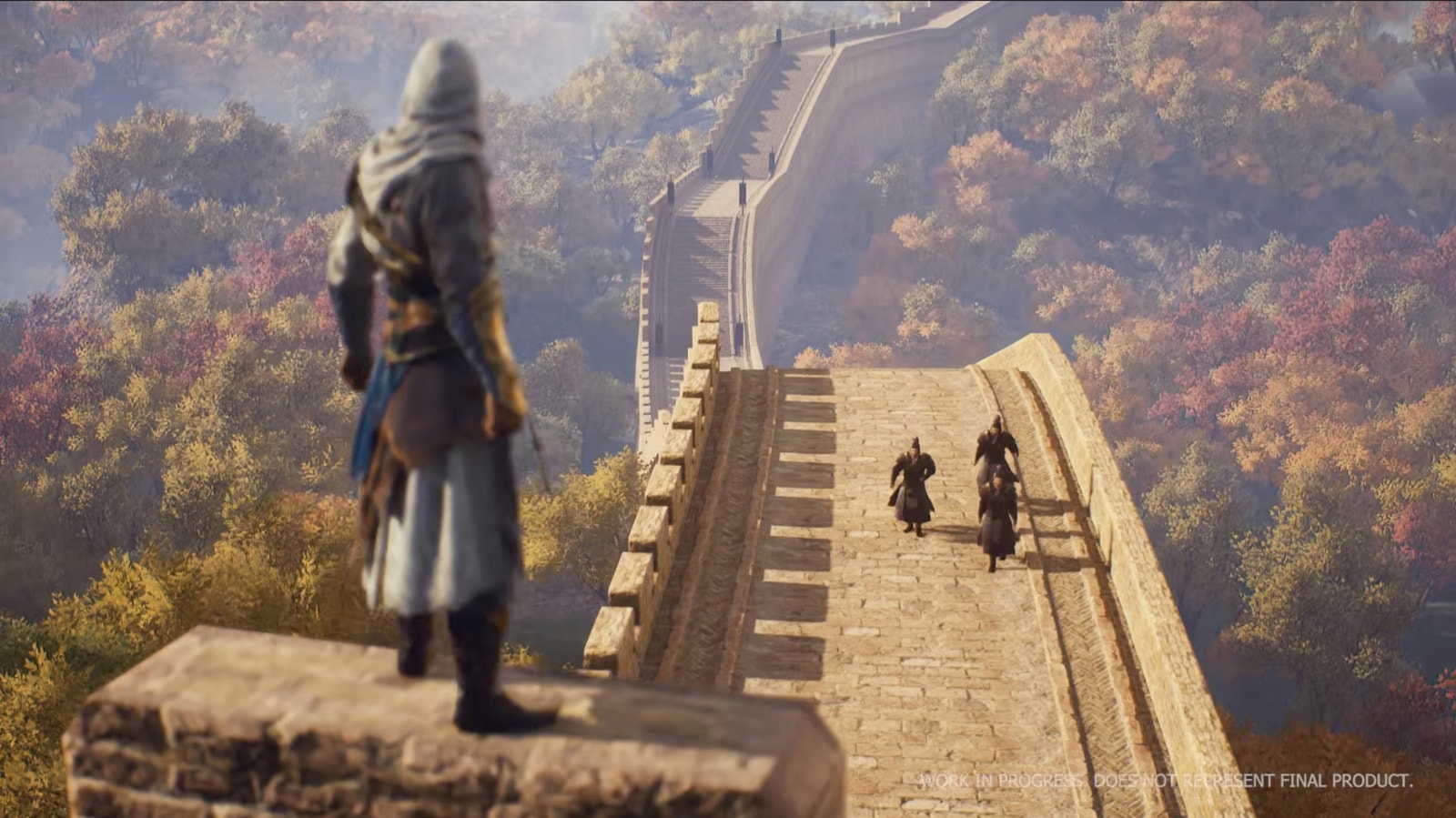 Assassin's Creed-ის ლოგო და ძველი ჩინეთის სტილიზებული გამოსახულება