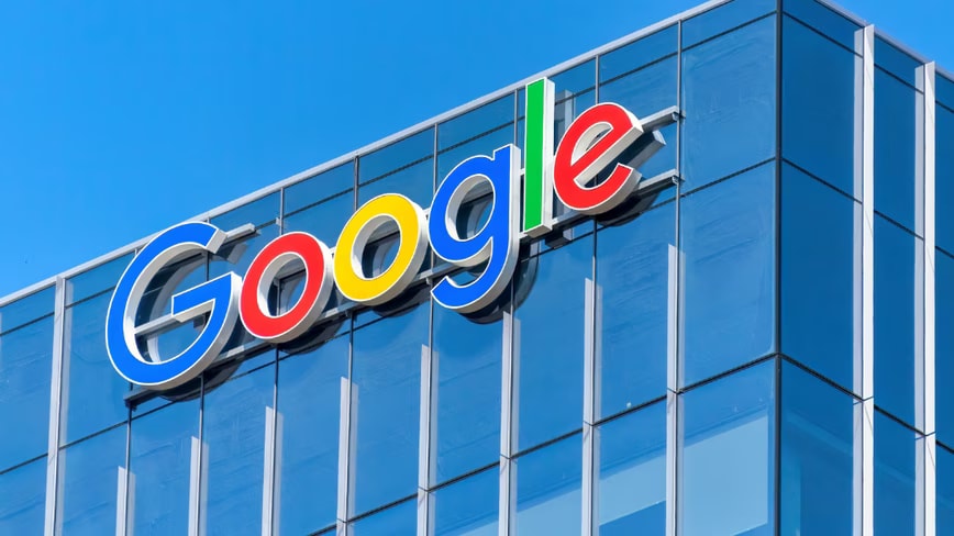 Google Cloud logo displayed on a digital screen