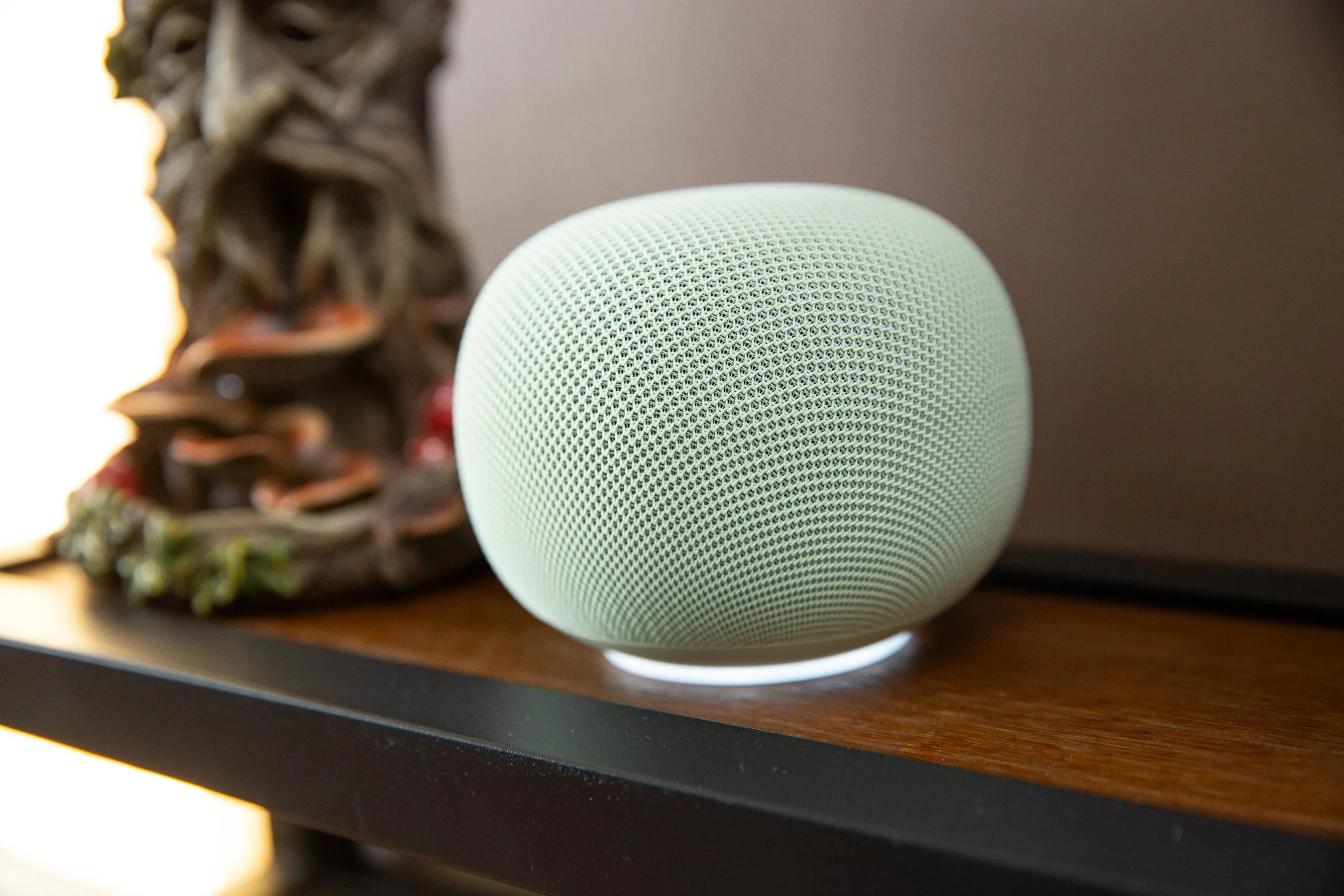 Google Home smart speaker on a table