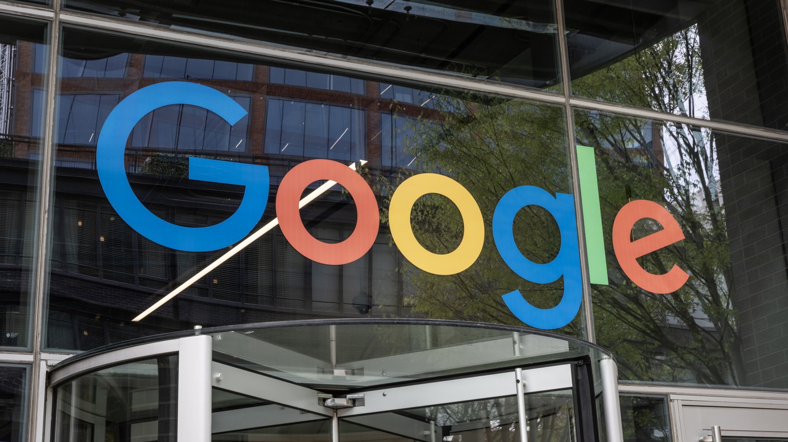 Google logo on a smartphone screen