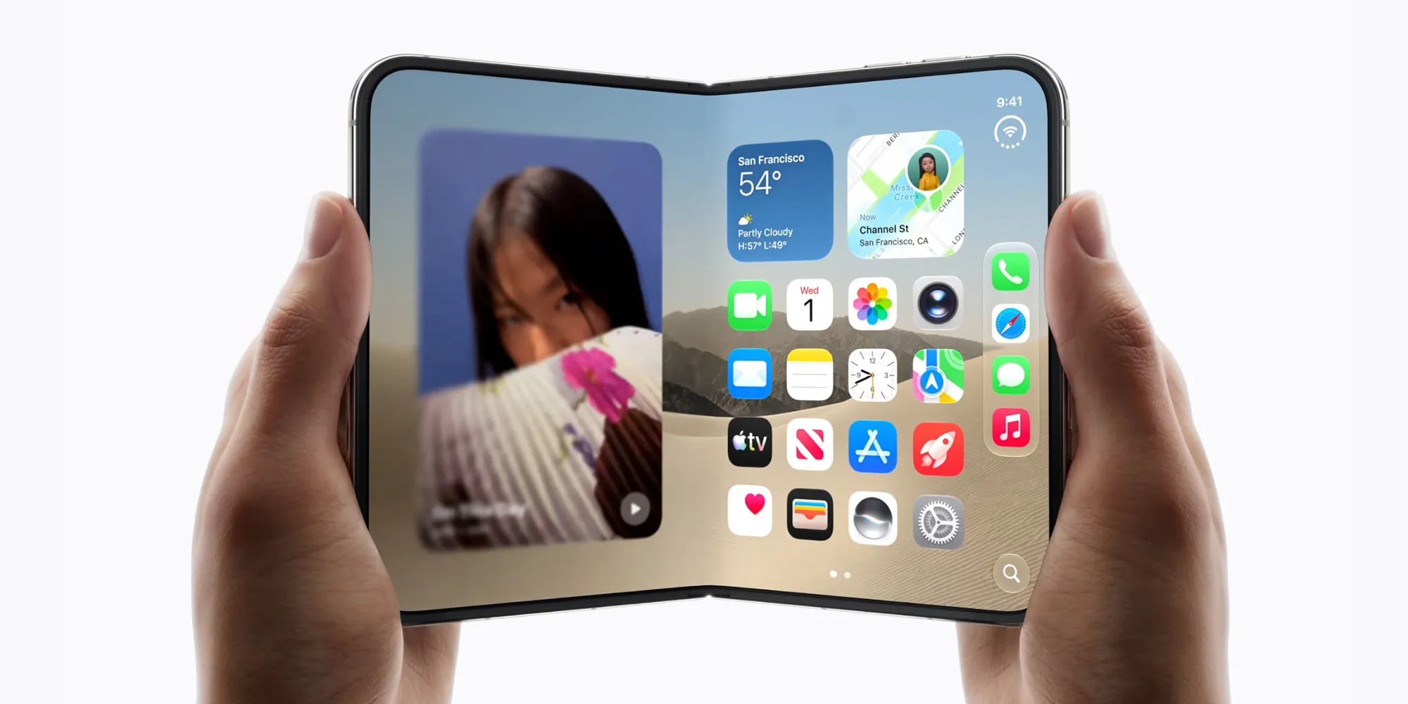 iPhone Duo სმარტფონი Apple-ის ლოგოთი