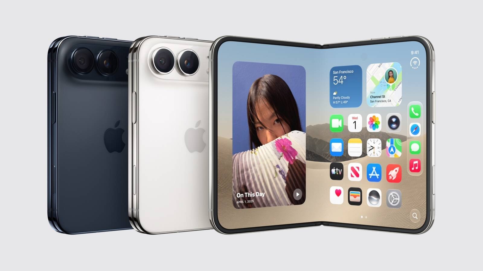The new iPhone Duo smartphone displayed on a clean background.