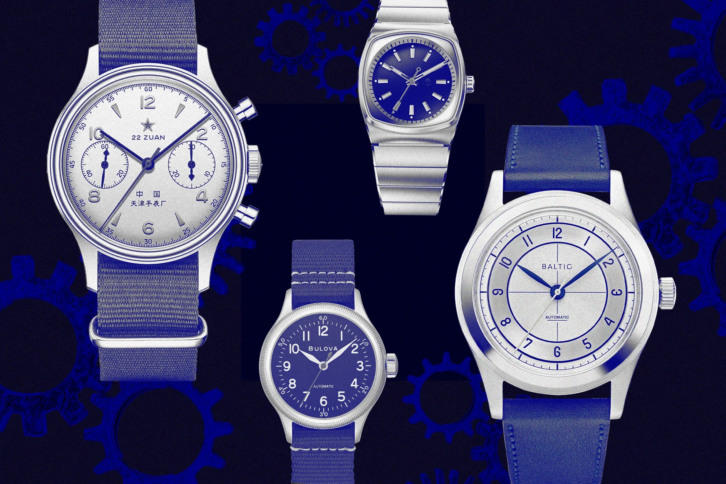 A collection of various mechanical watches on a table