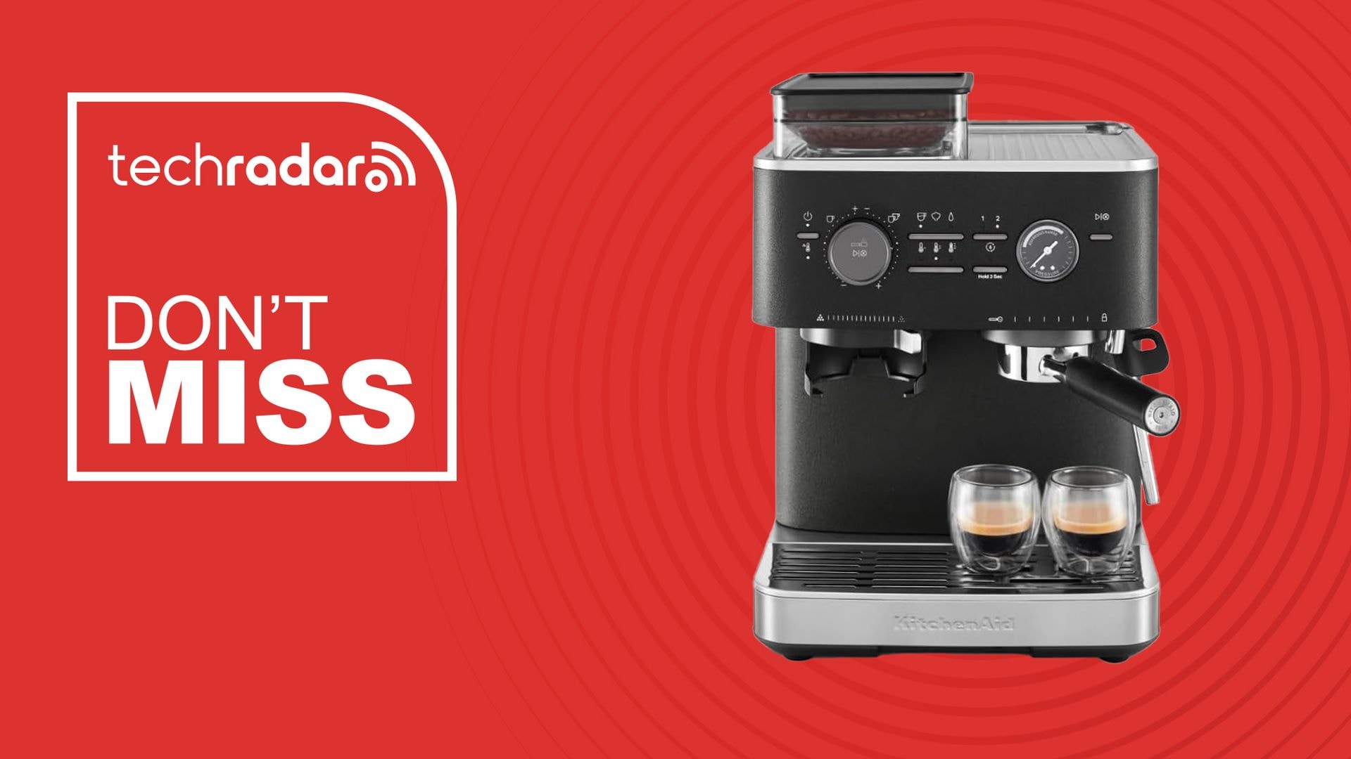 KitchenAid semi-automatic espresso machine in black