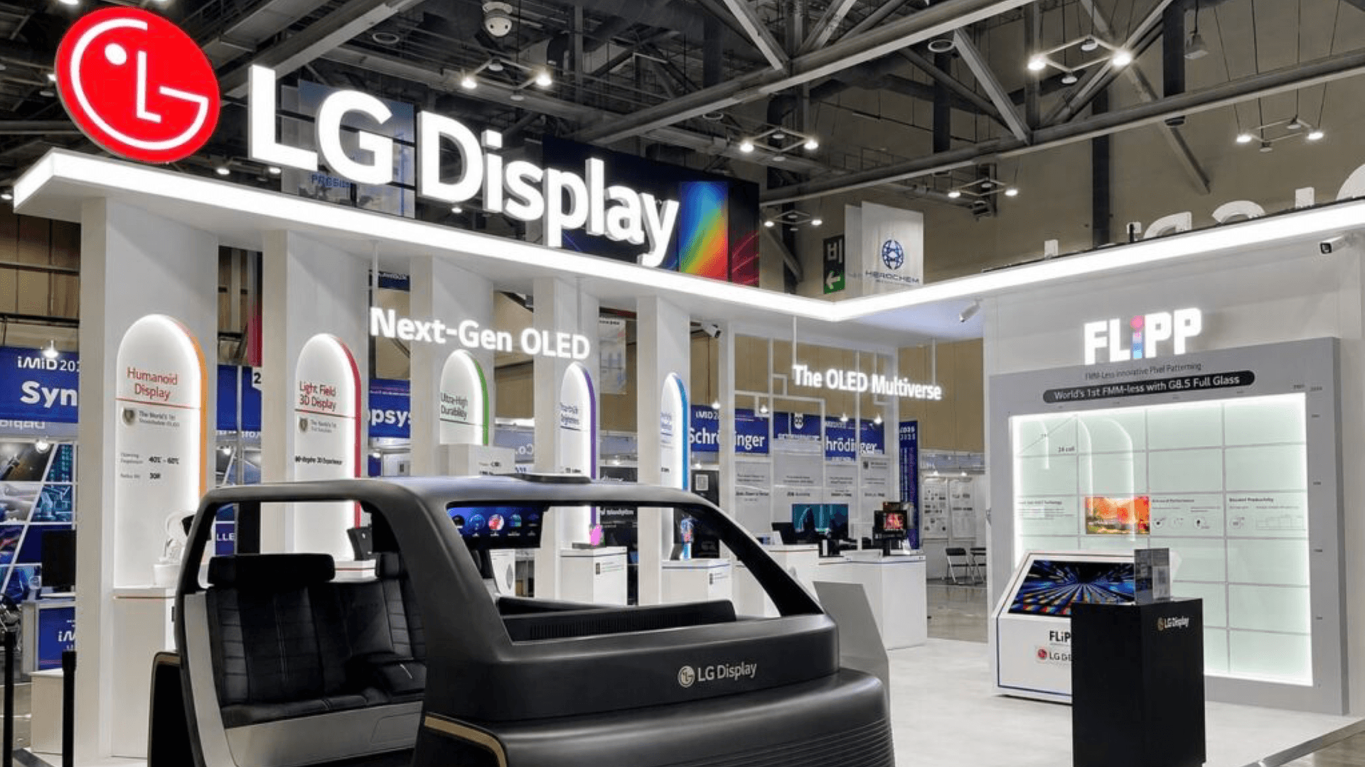 LG Display logo and OLED screen technology concept