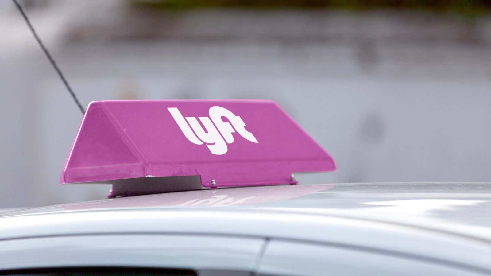 Lyft logo displayed on a smartphone screen