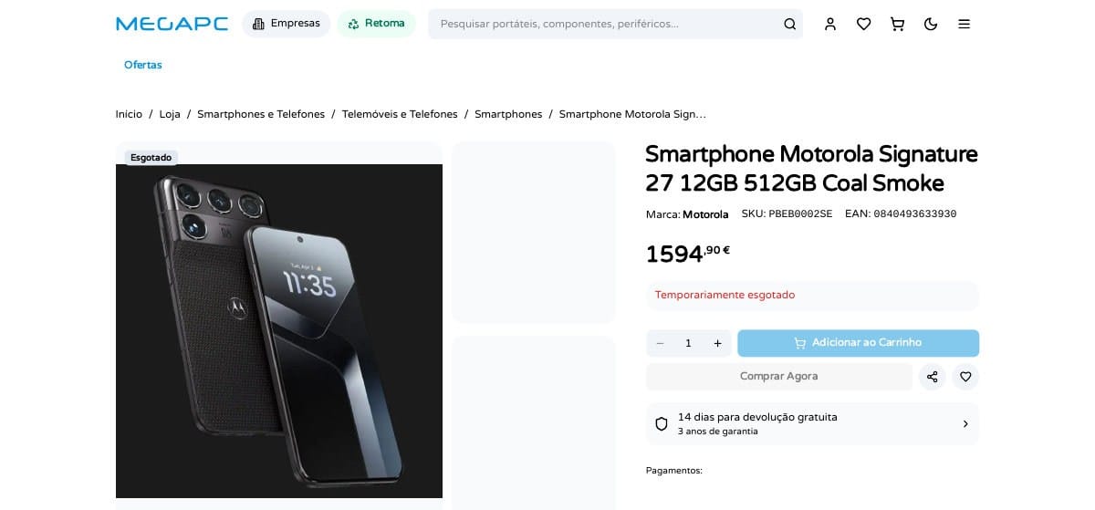 Motorola Signature 27 and Razr Flex show up at a European retailer with prices