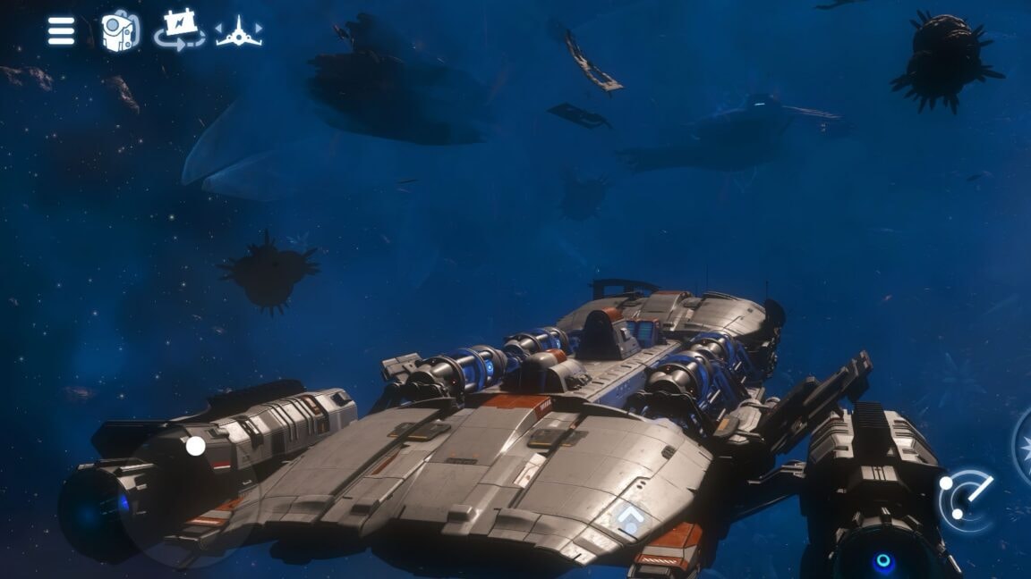 No Man's Sky gameplay on a mobile device
