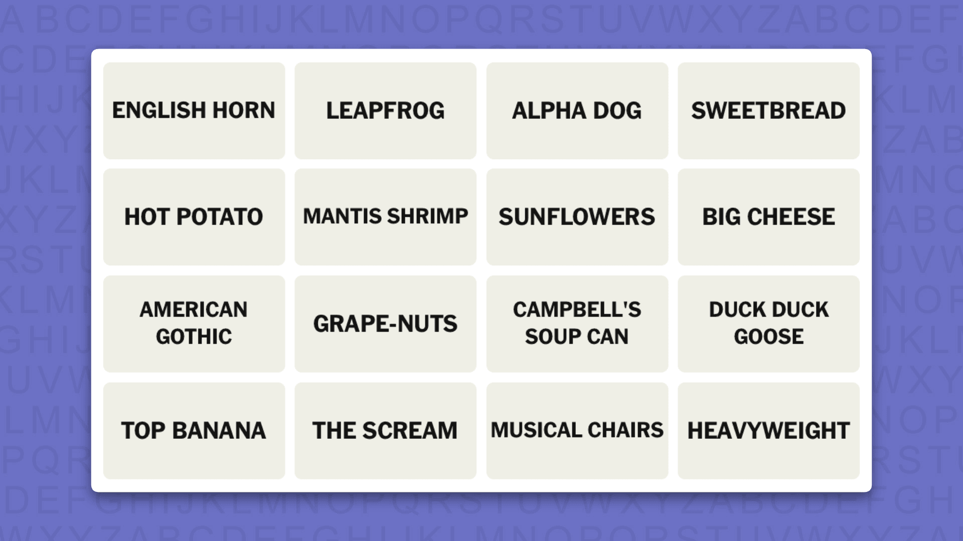 NYT Connections hints for game 1228 on a purple background