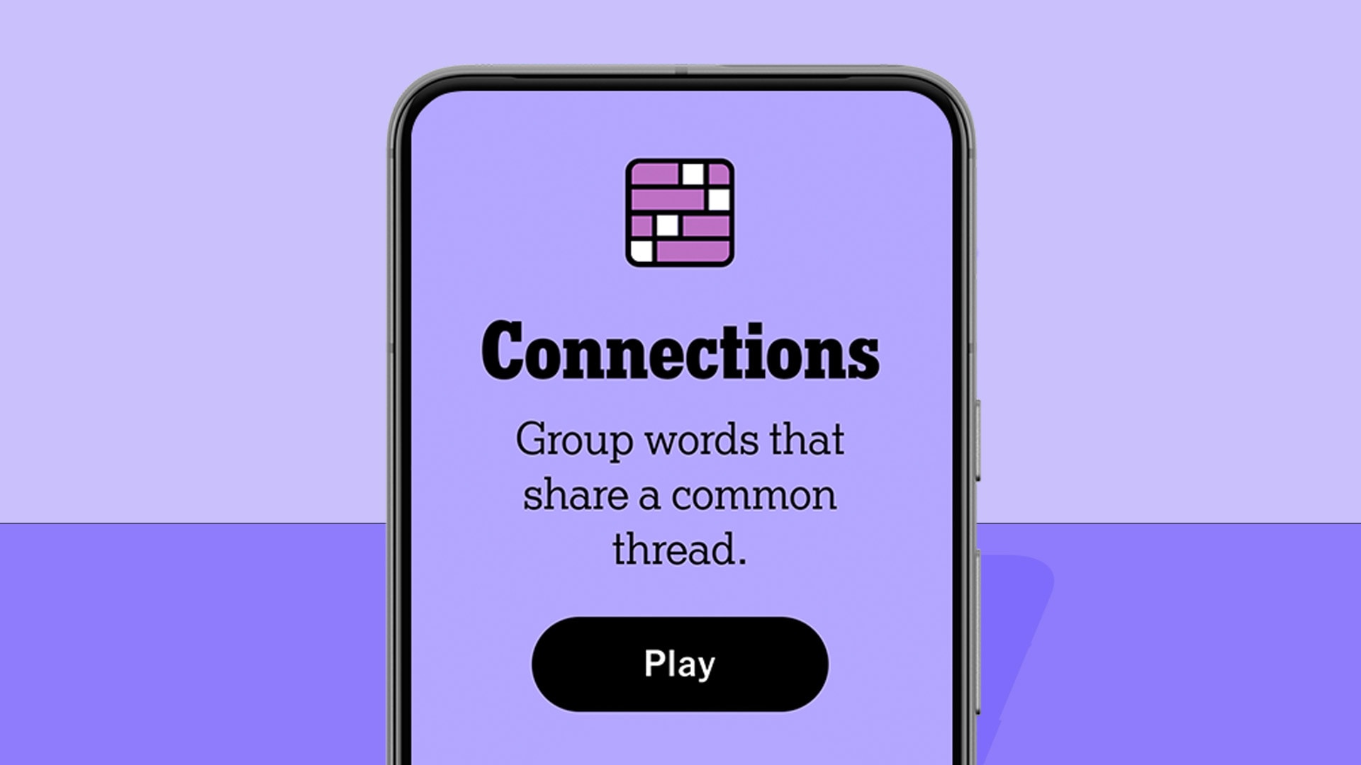 NYT Connections game interface on a smartphone screen.