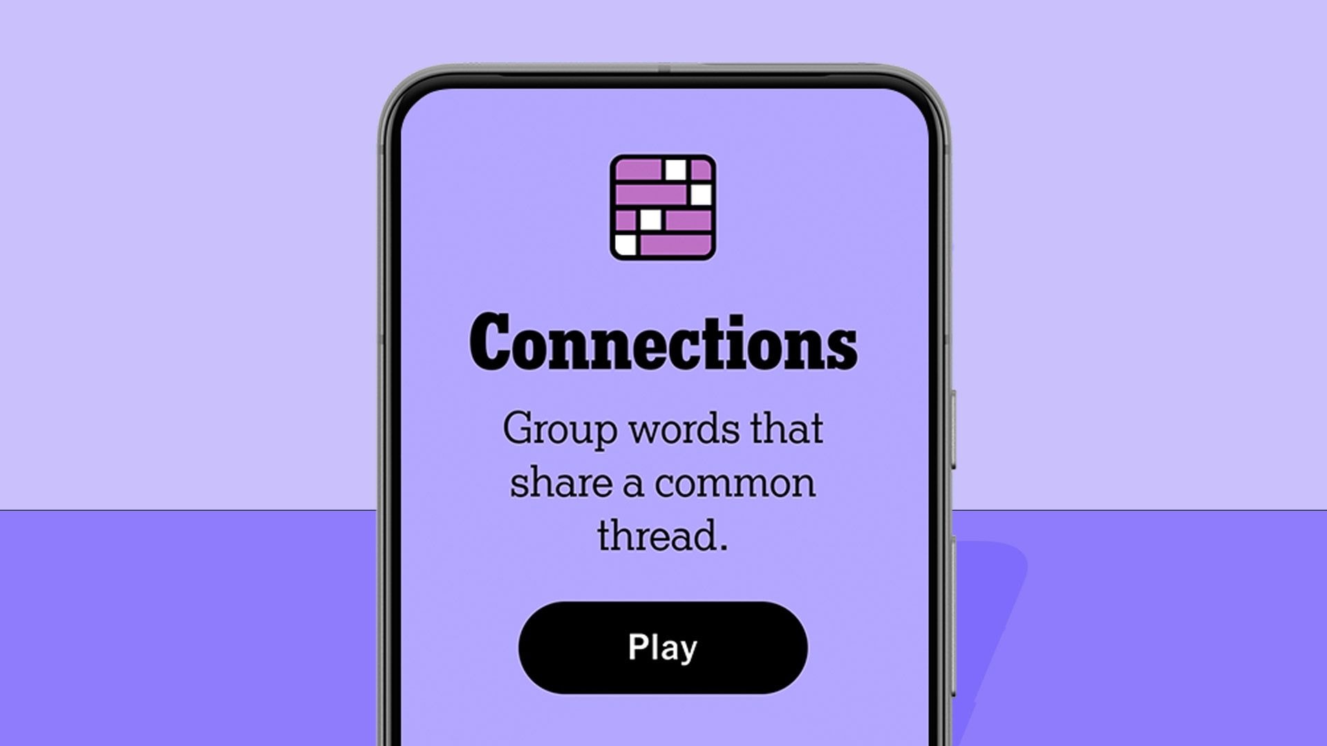 NYT Connections puzzle on a smartphone screen