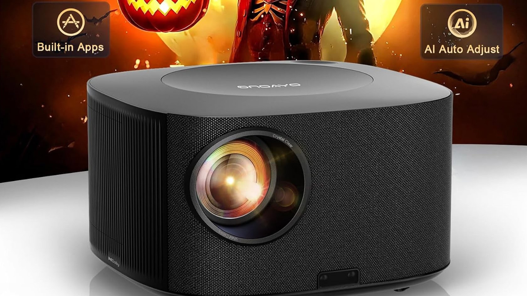 ONOAYO ONO5 Pro 2.0 portable projector on a stand