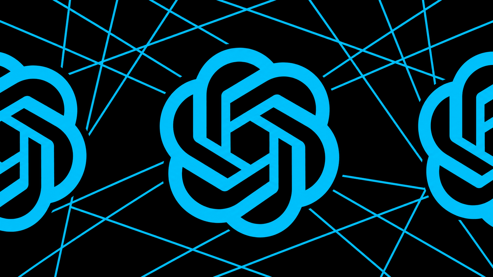 OpenAI-ის ლოგო და აბსტრაქტული ციფრული კოდი