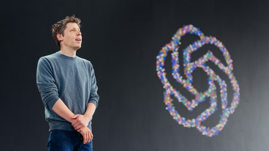 OpenAI logo displayed on a digital interface