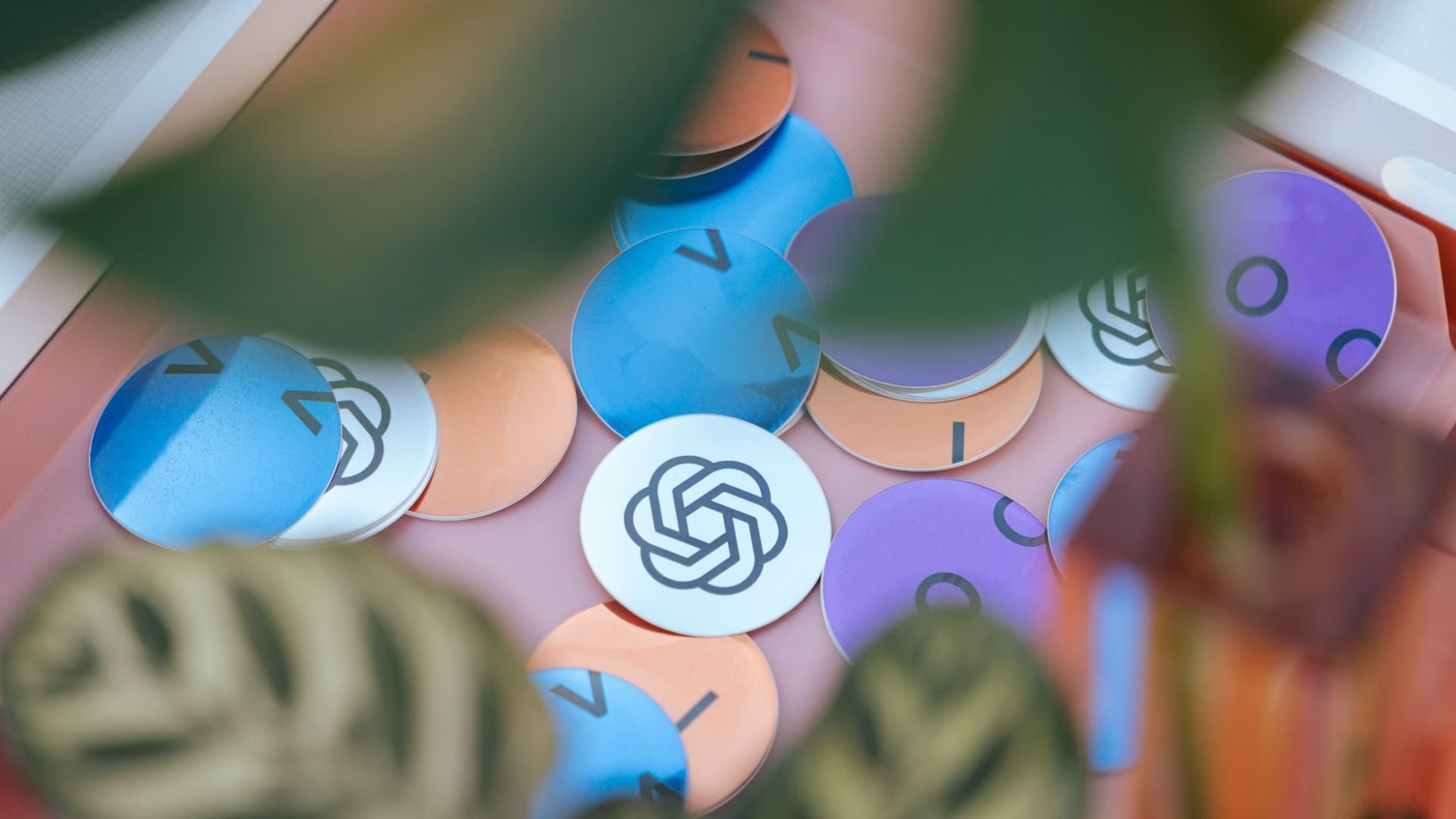 OpenAI logo and artificial intelligence concept