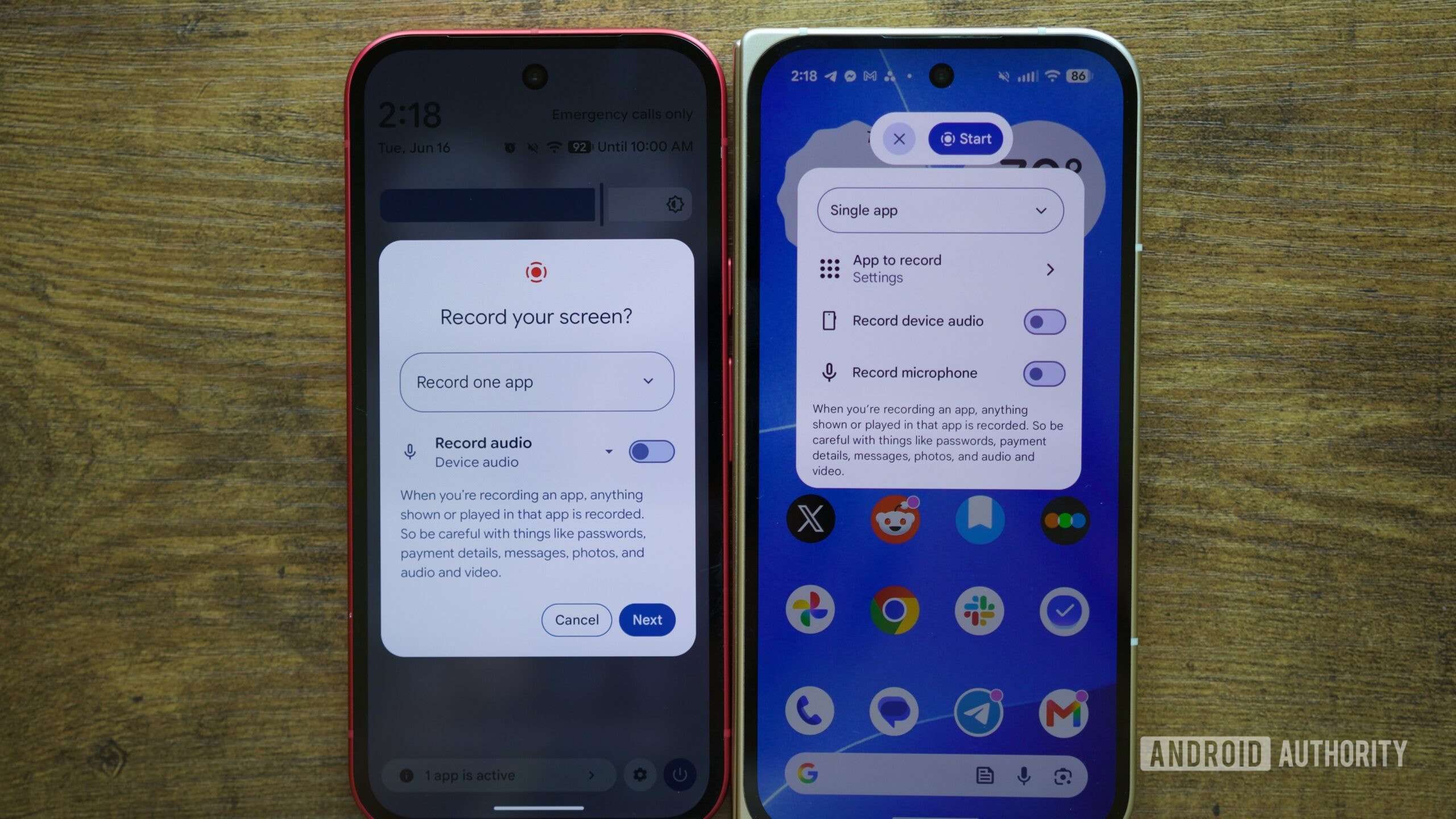 Google Pixel სმარტფონი ეკრანზე ჩაწერის ინტერფეისით