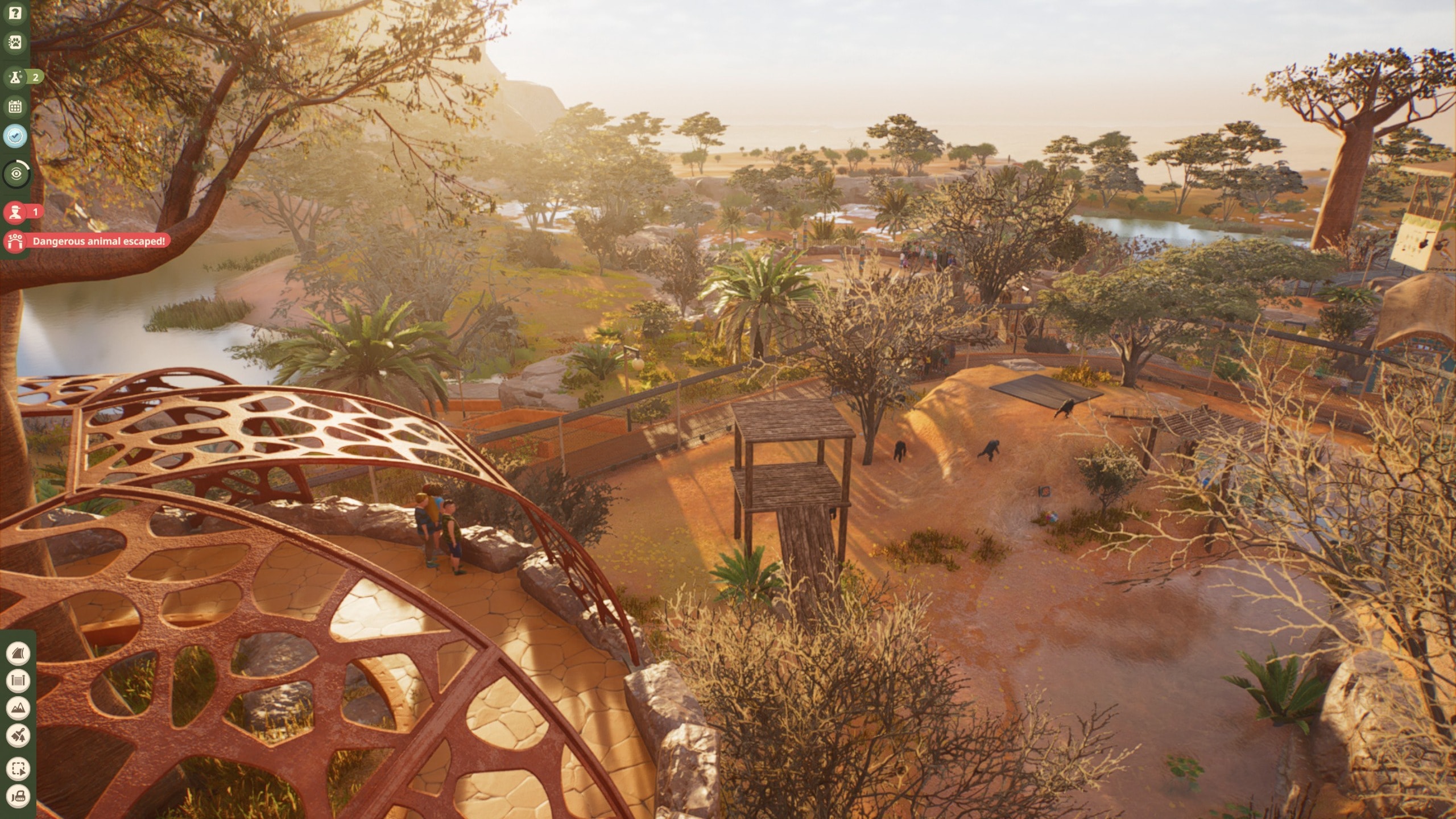 Planet Zoo 2 gameplay showcasing a new aquarium habitat