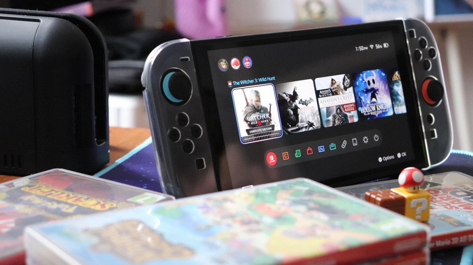 Nintendo Switch 2 კონსოლი დოკ სადგურში მოთავსებული