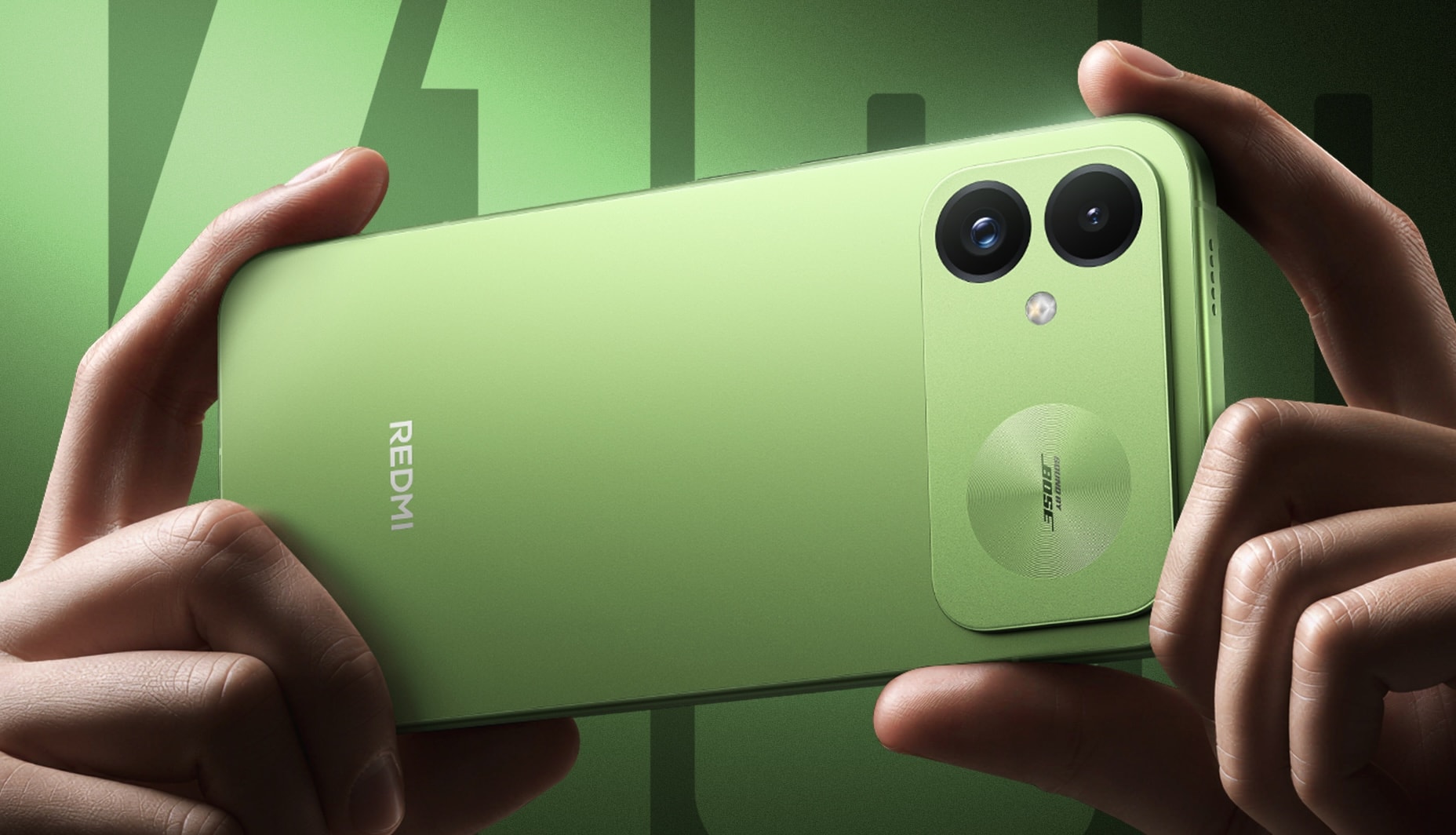The new Redmi K100 smartphone in Firefly Green