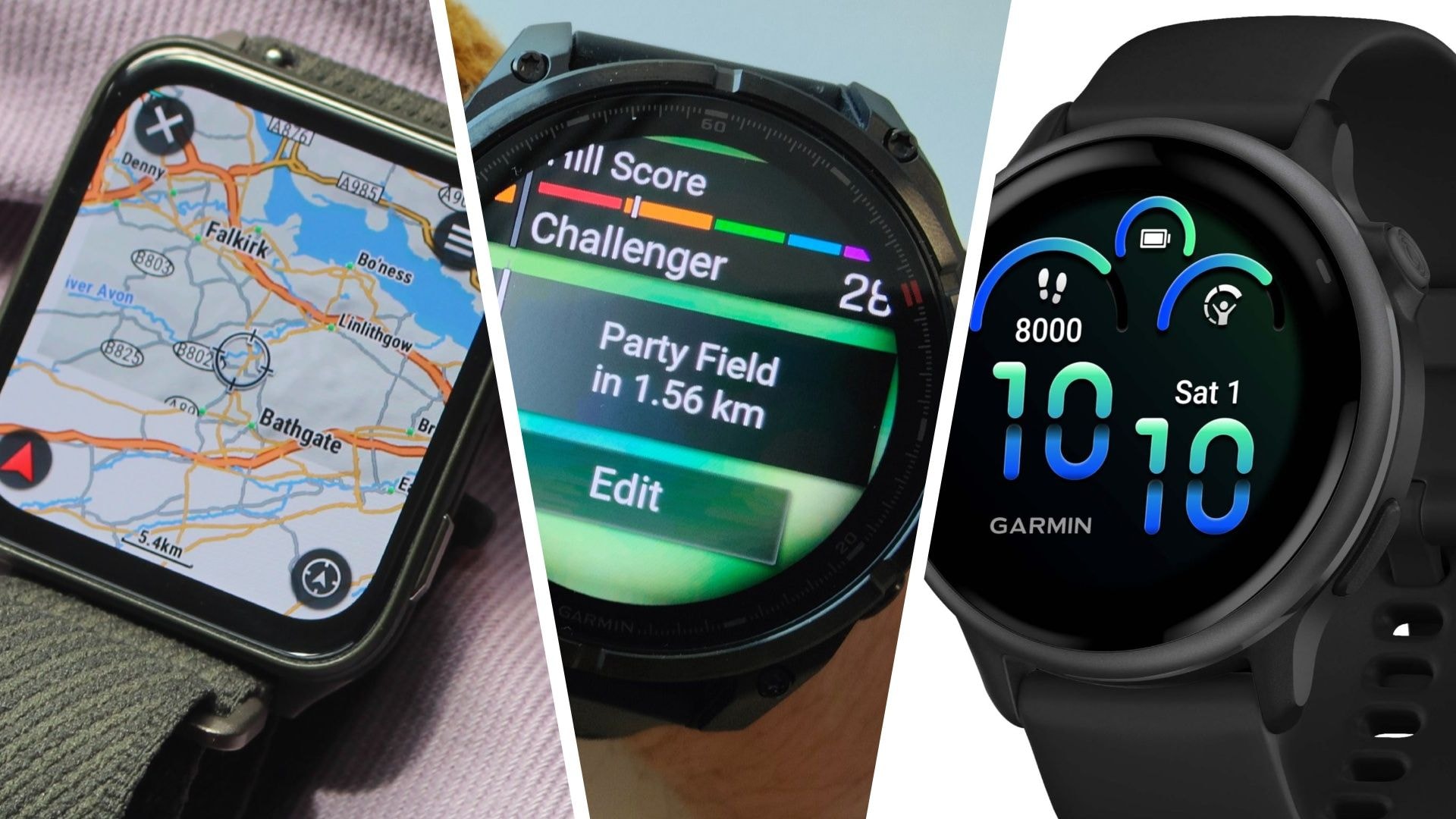 Garmin-ის სხვადასხვა მოდელის საათები