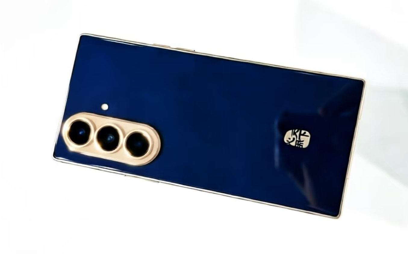 Samsung W27 smartphone with gold accents