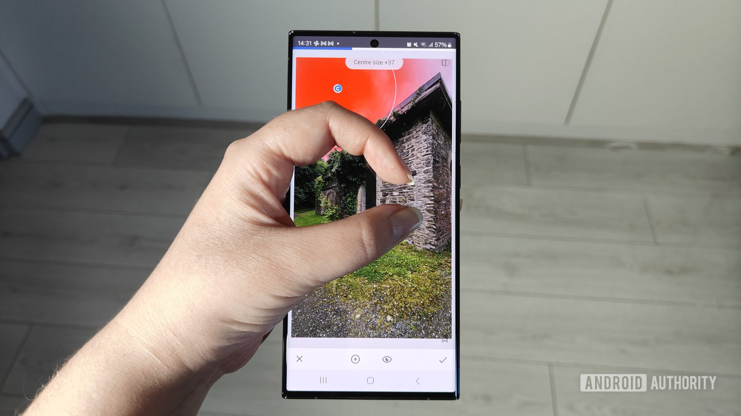 Snapseed logo on a smartphone screen