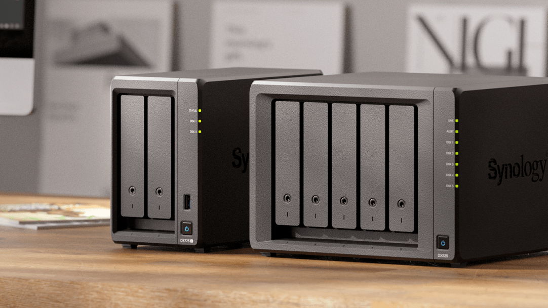 Synology NAS device on a desk