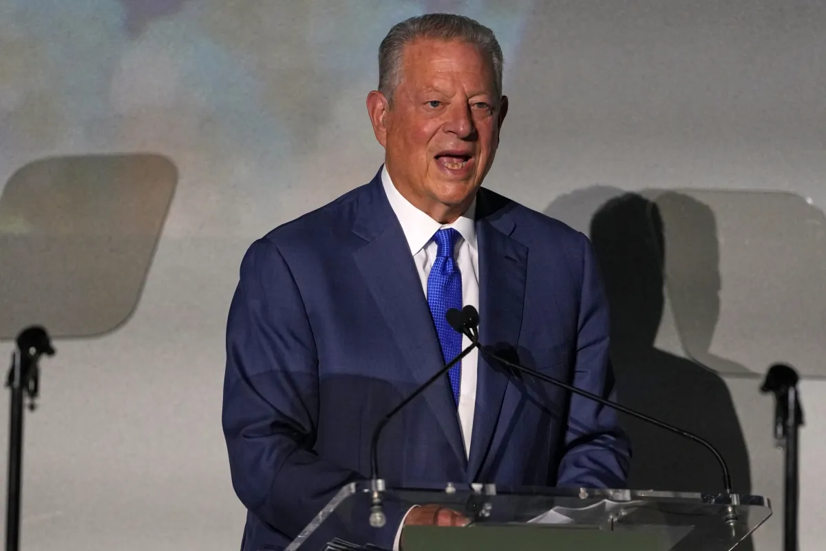 Al Gore speaking at a conference