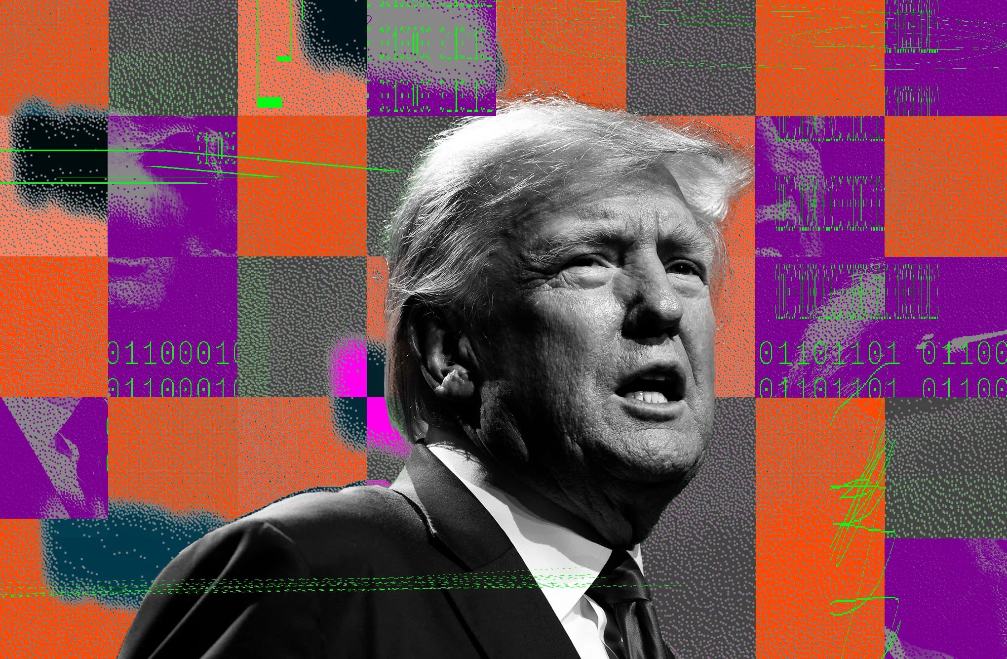 Donald Trump speaking about artificial intelligence and competition with China