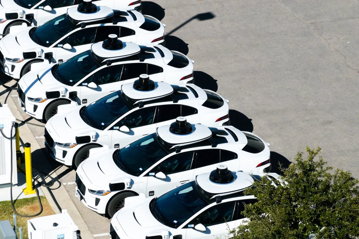 Waymo autonomous vehicle on a city street
