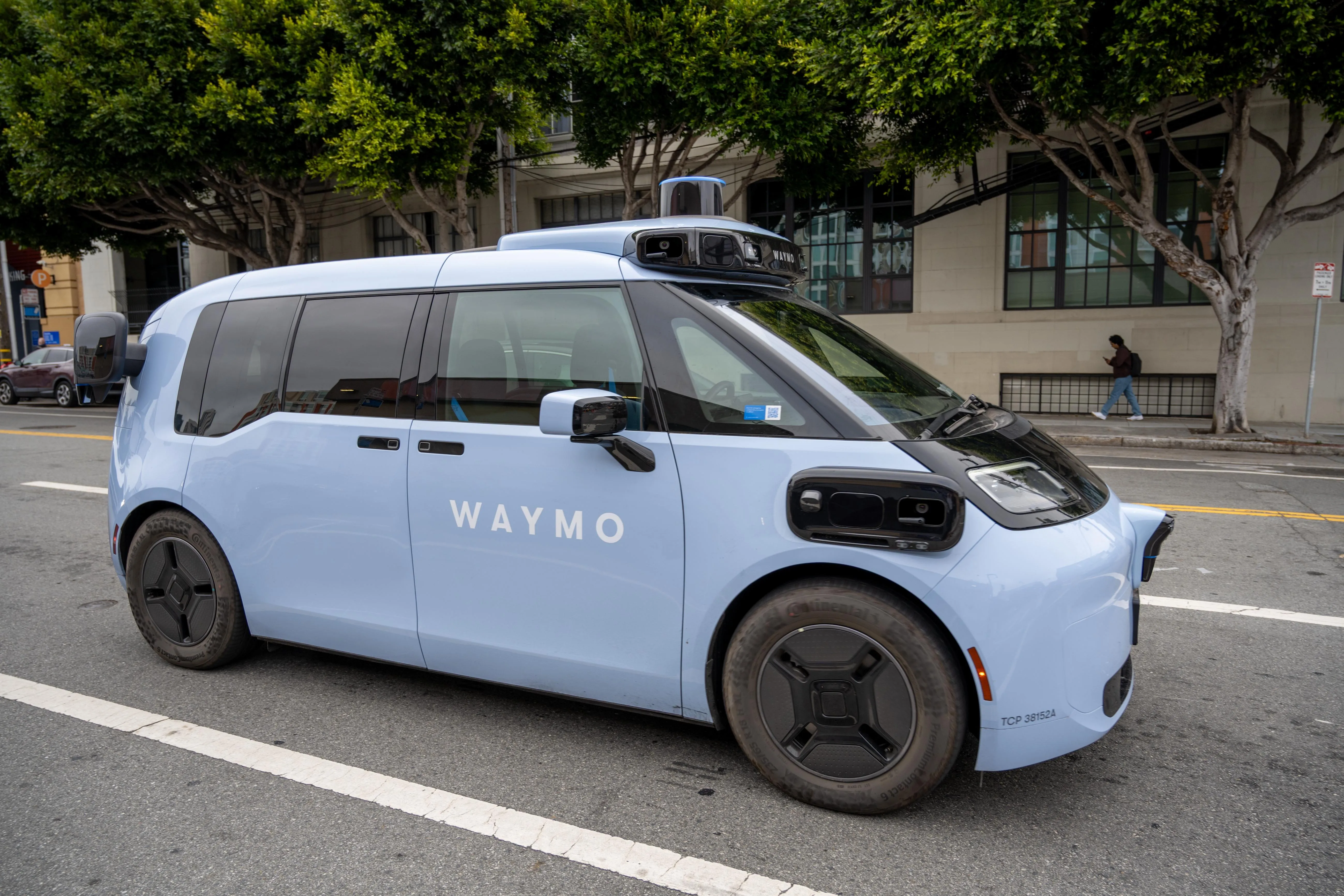 A Waymo autonomous vehicle testing on city streets
