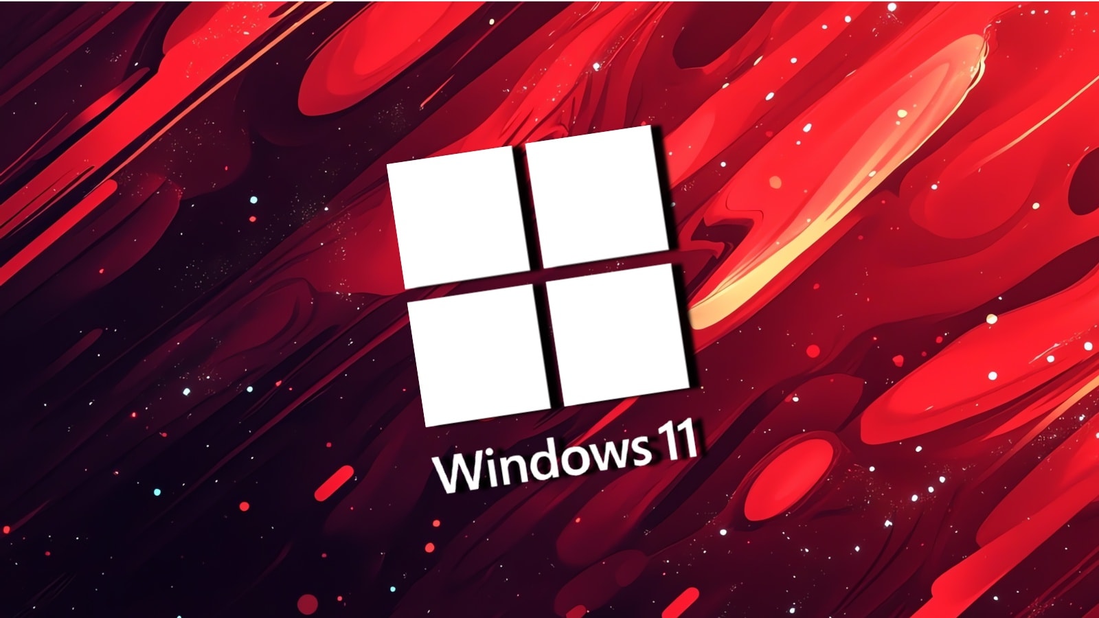 Windows 11 logo with security update prompt on a screen