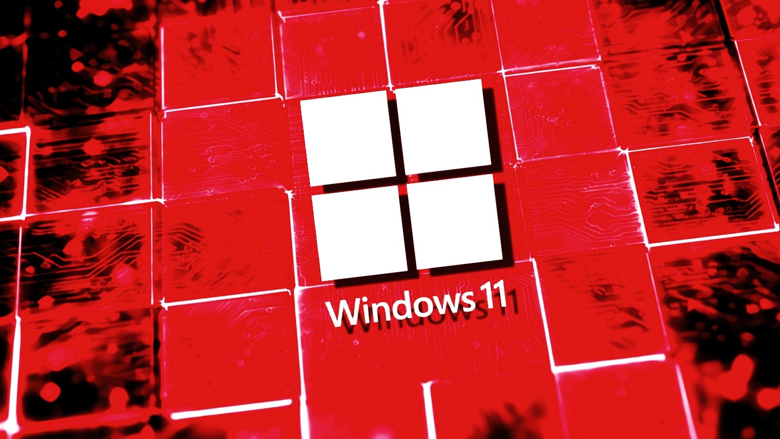 Windows logo and desktop screen experiencing a system error